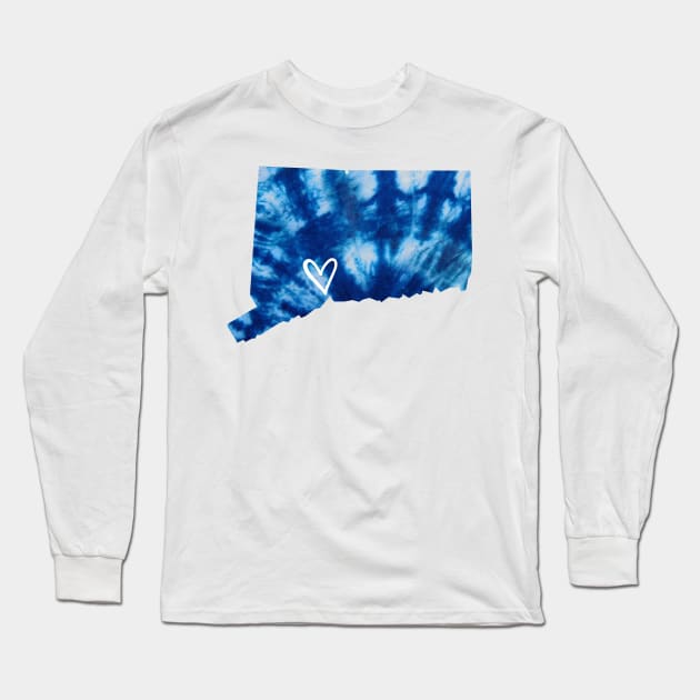 Tie Dye Connecticut Long Sleeve T-Shirt by aterkaderk